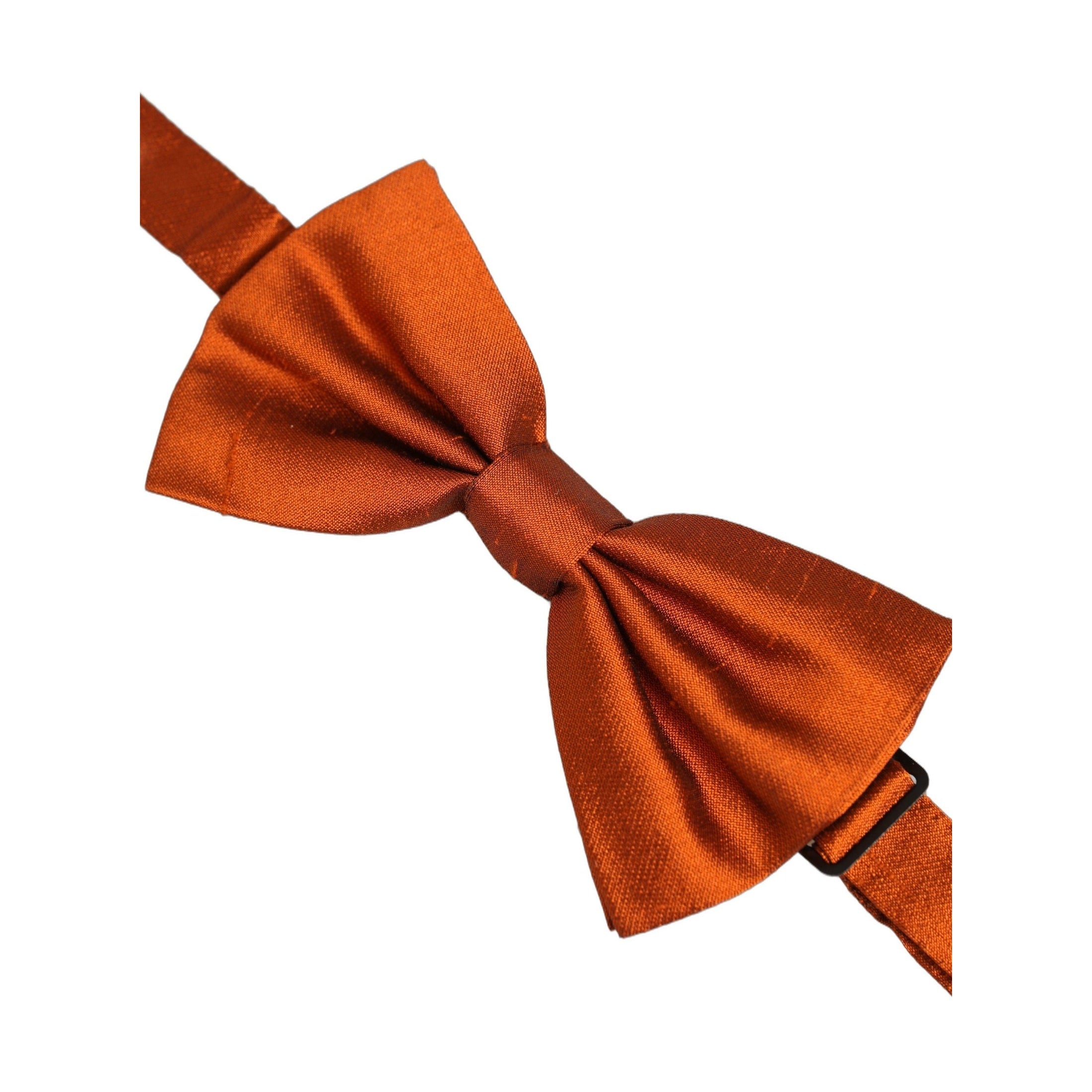 Dolce & Gabbana Men Orange 100% SIlk Adjustable Neck Papillon Bow Tie