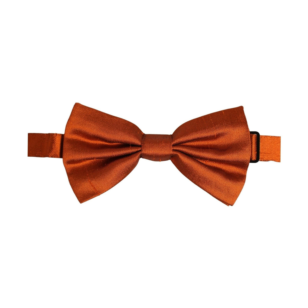 Dolce & Gabbana Men Orange 100% SIlk Adjustable Neck Papillon Bow Tie