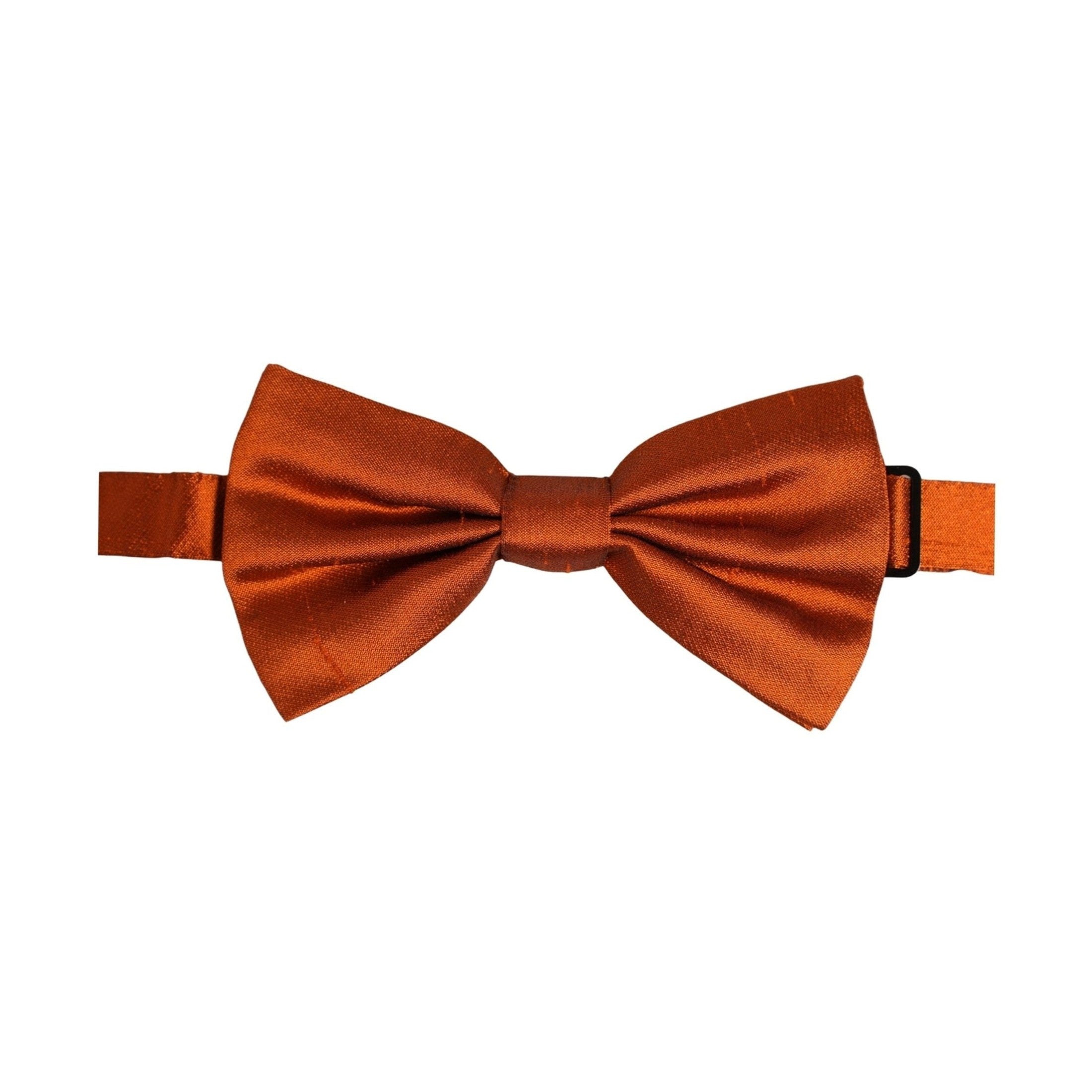 Dolce & Gabbana Men Orange 100% SIlk Adjustable Neck Papillon Bow Tie