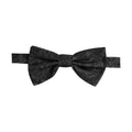 Dolce & Gabbana Men Black Paisley SIlk Adjustable Neck Papillon Bow Tie