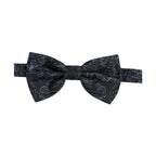 Dolce & Gabbana Men Black Blue Paisley Adjustable Neck Papillon Bow Tie
