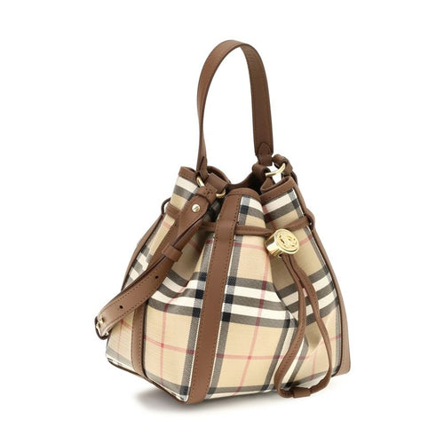 Burberry Beige Calf Leather Bos Taurus Backet Bag