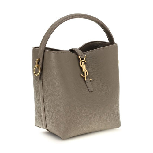 Beige Calf Leather Bos Taurus Backet Bag