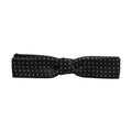 Dolce & Gabbana Black White Polka Dot Adjustable Neck Papillon Bow Tie