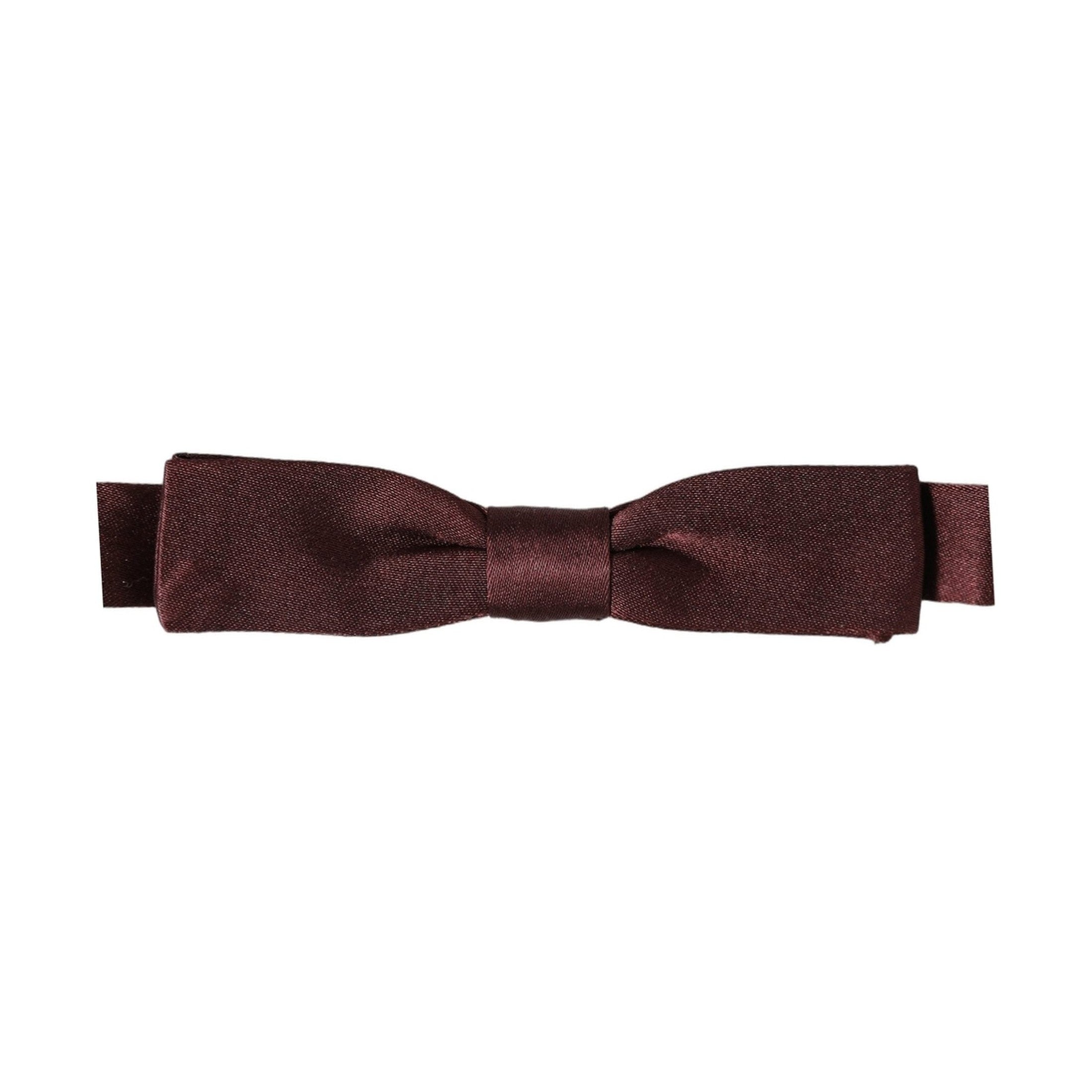 Dolce & Gabbana Men Brown 100% Silk Adjustable Neck Papillon Bow Tie