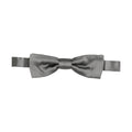 Dolce & Gabbana Men Gray 100% Silk Adjustable Neck Papillon Bow Tie