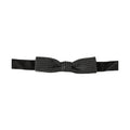 Dolce & Gabbana Men Black Silver Ribbed Adjustable Neck Papillon  Bow Tie