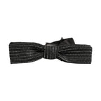 Dolce & Gabbana Men Black Silver Ribbed Adjustable Neck Papillon  Bow Tie