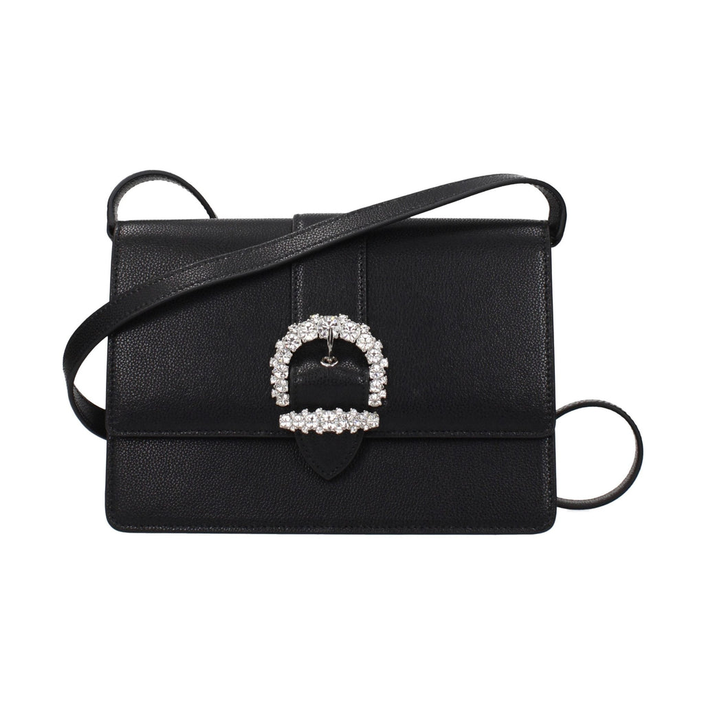 Black Leather Crossbody Bag