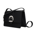 Black Leather Crossbody Bag