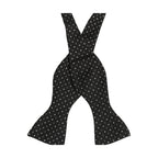 Dolce & Gabbana Black White Polka Dot Adjustable Neck Papillon Bow Tie