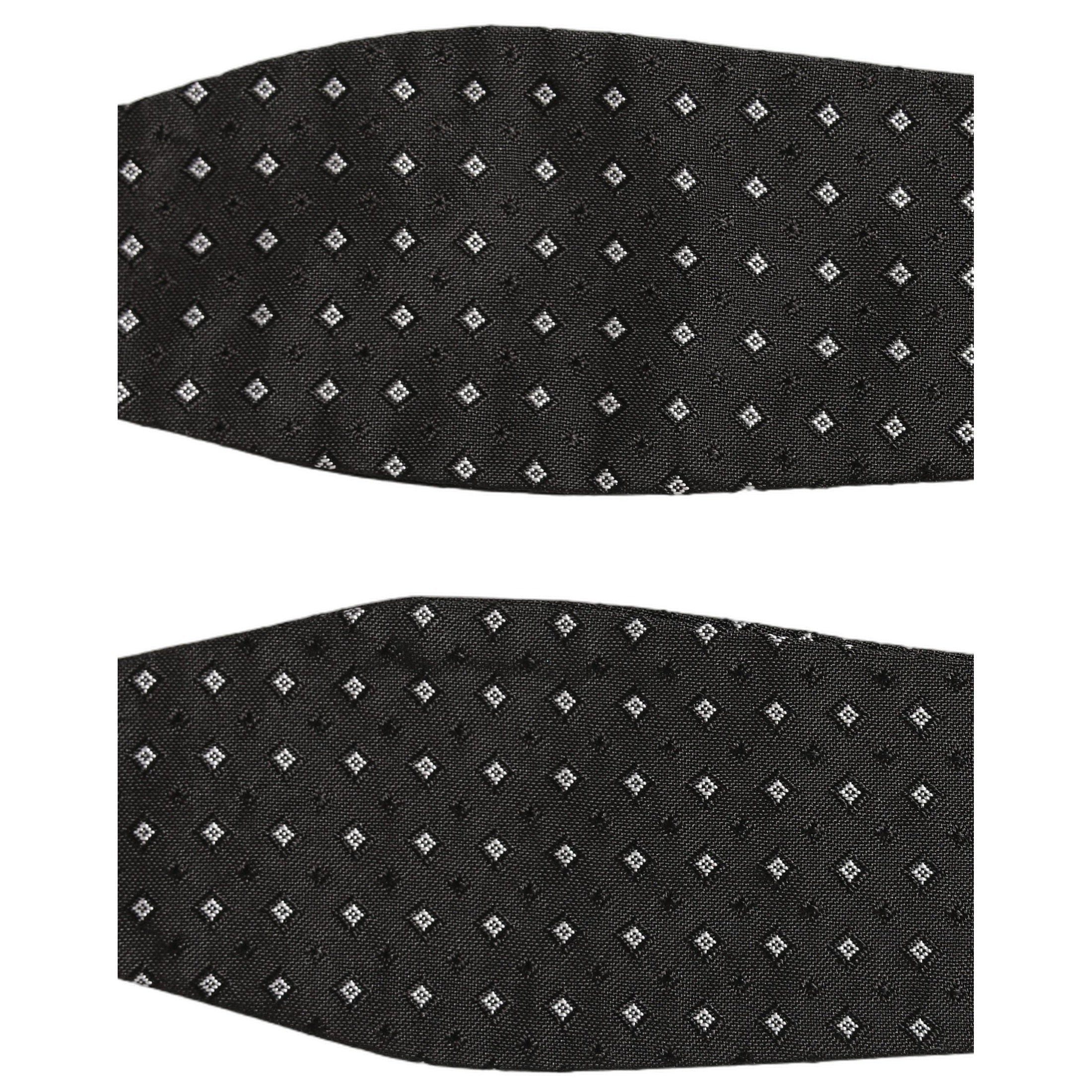 Dolce & Gabbana Black White Polka Dot Adjustable Neck Papillon Bow Tie