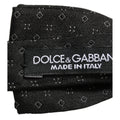 Dolce & Gabbana Black Diamond Pattern Adjustable Neck Papillon Bow Tie