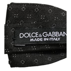Dolce & Gabbana Black Diamond Pattern Adjustable Neck Papillon Bow Tie