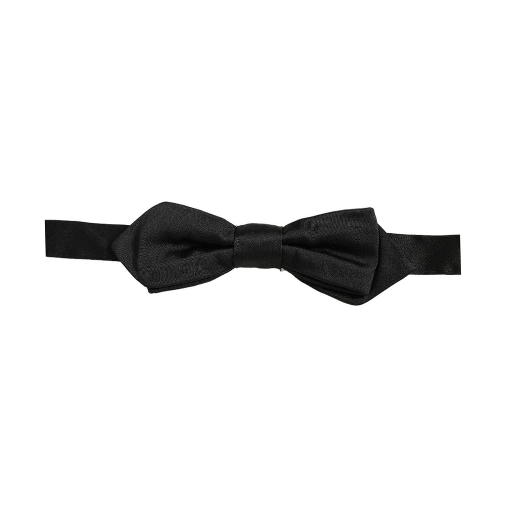 Dolce & Gabbana Men Black 100% Silk Adjustable Neck Papillon Bow Tie