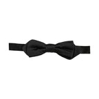 Dolce & Gabbana Men Black 100% Silk Adjustable Neck Papillon Bow Tie