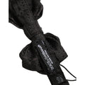Dolce & Gabbana Men Black Paisley Silk Adjustable Neck Papillon Bow Tie