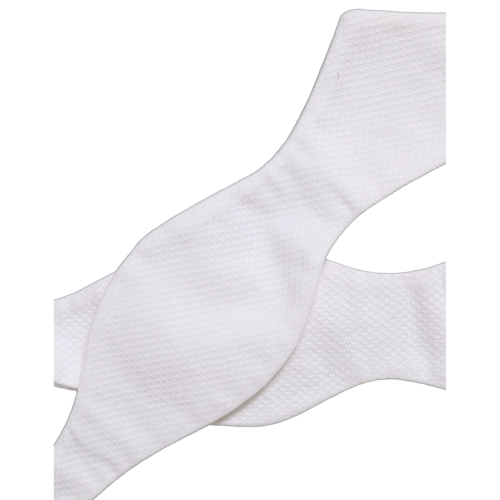 Dolce & Gabbana Men White 100% Silk Adjustable Neck Papillon Bow Tie