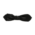 Dolce & Gabbana Black White Polka Dot Adjustable Neck Papillon Bow Tie
