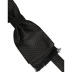 Dolce & Gabbana Men Black 100% SIlk Adjustable Neck Papillon Bow Tie