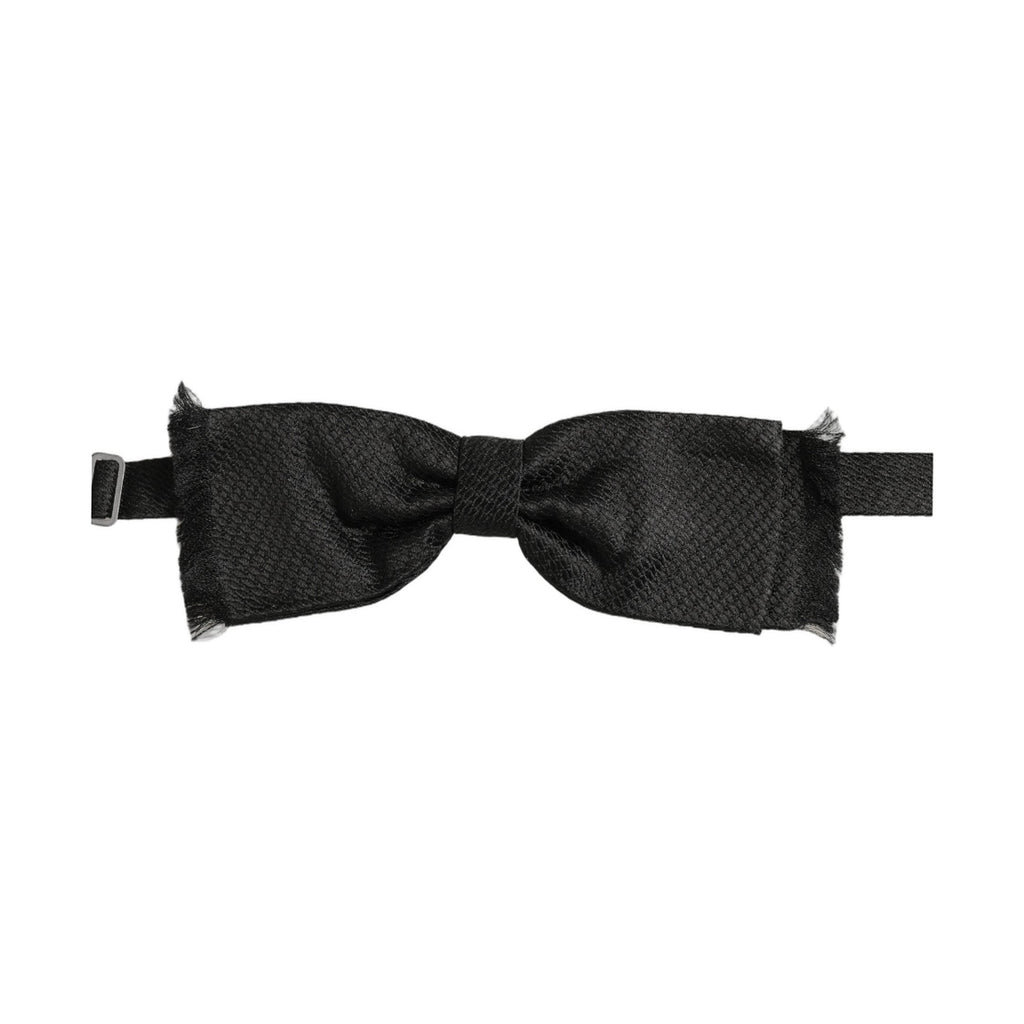 Dolce & Gabbana Men Black 100% SIlk Adjustable Neck Papillon Bow Tie