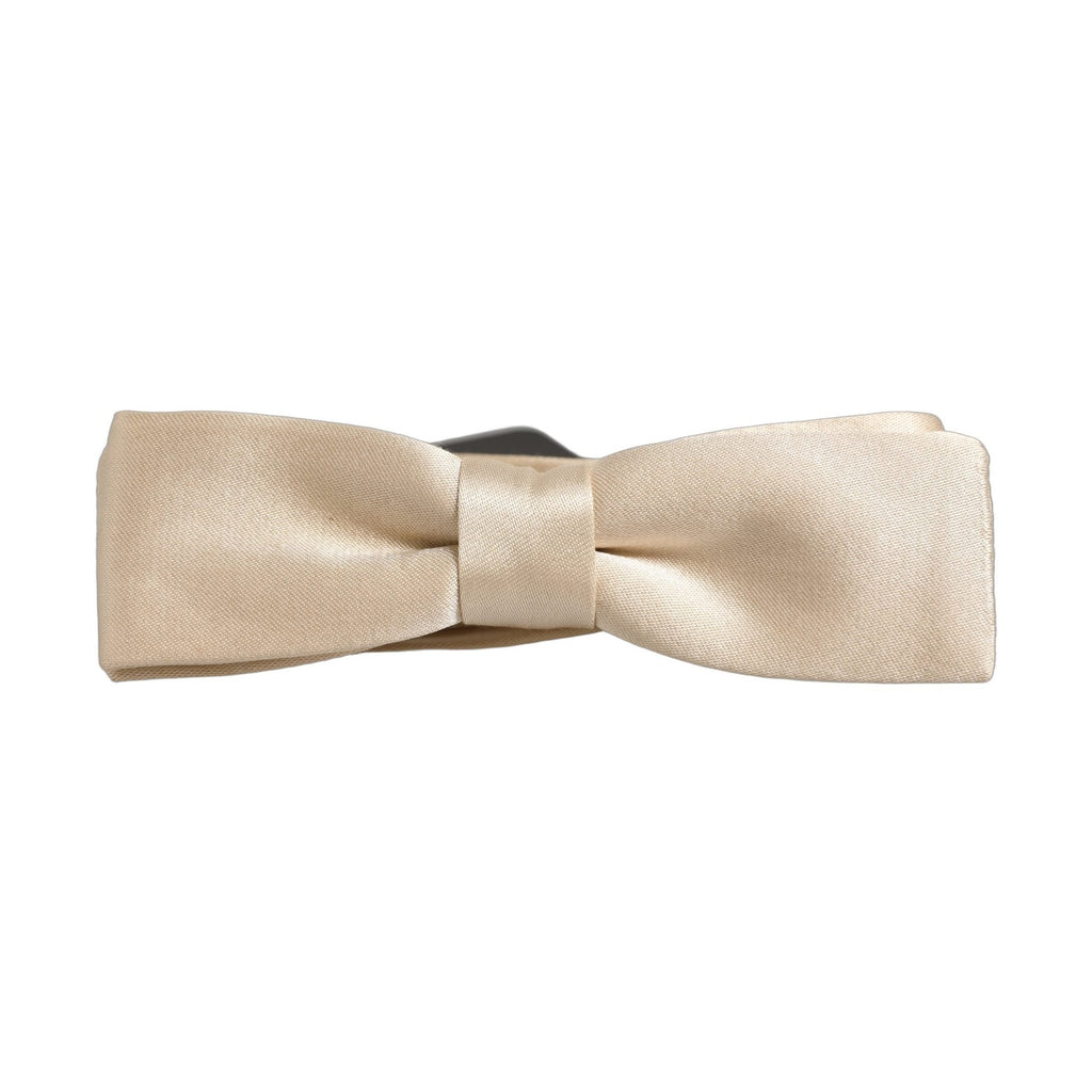Dolce & Gabbana Men Beige 100% Silk Adjustable Neck Papillon Bow Tie
