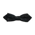 Dolce & Gabbana Men Black Green Paisley Adjustable Neck Papillon Bow Tie
