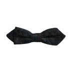 Dolce & Gabbana Men Black Green Paisley Adjustable Neck Papillon Bow Tie