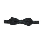 Dolce & Gabbana Men Black Green Paisley Adjustable Neck Papillon Bow Tie