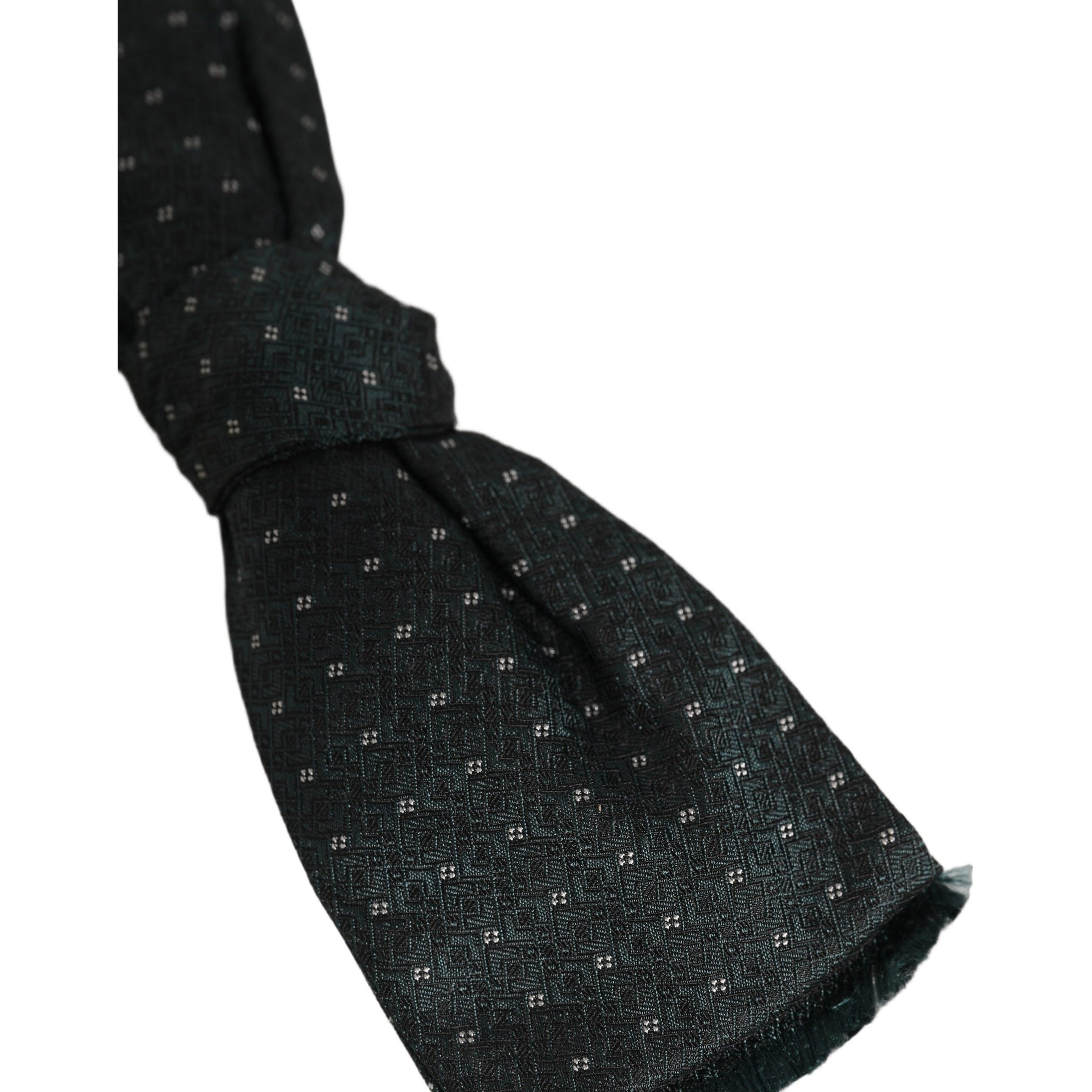 Dolce & Gabbana Men Green Patterned Adjustable Neck Papillon Bow Tie