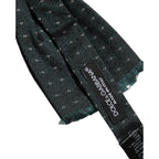 Dolce & Gabbana Men Green Patterned Adjustable Neck Papillon Bow Tie
