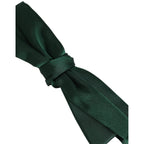 Dolce & Gabbana Men Dark Green Silk Adjustable Neck Papillon Bow Tie