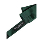 Dolce & Gabbana Men Dark Green Silk Adjustable Neck Papillon Bow Tie