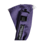 Dolce & Gabbana Men Purple 100% Silk Adjustable Neck Papillon Bow Tie