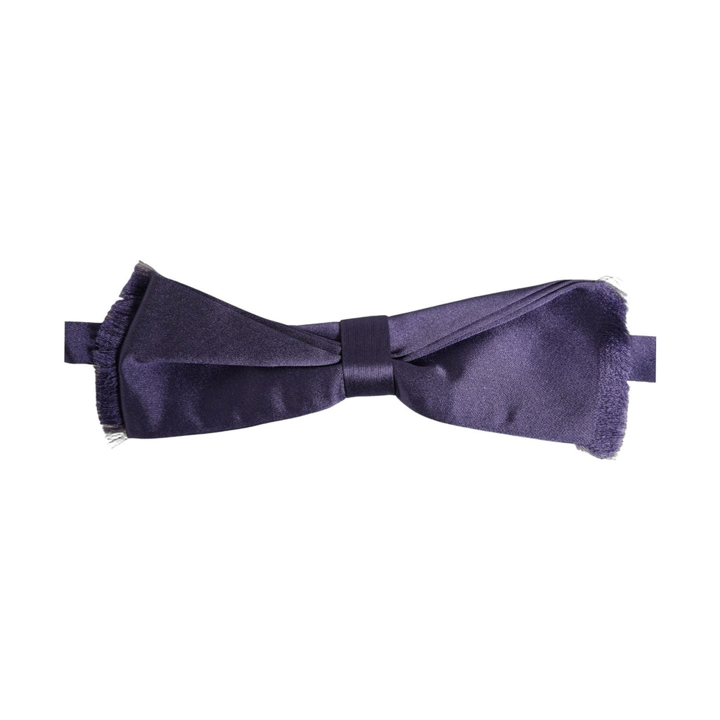 Dolce & Gabbana Men Purple 100% Silk Adjustable Neck Papillon Bow Tie