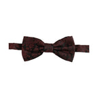 Dolce & Gabbana Men Maroon Floral Silk Adjustable Neck Bow Tie
