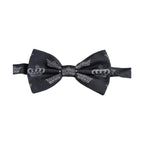 Dolce & Gabbana Men Black Crown Silk Adjustable Neck Papillon Bow Tie