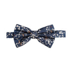 Dolce & Gabbana Men Navy Blue Floral Adjustable Neck Papillon Bow Tie