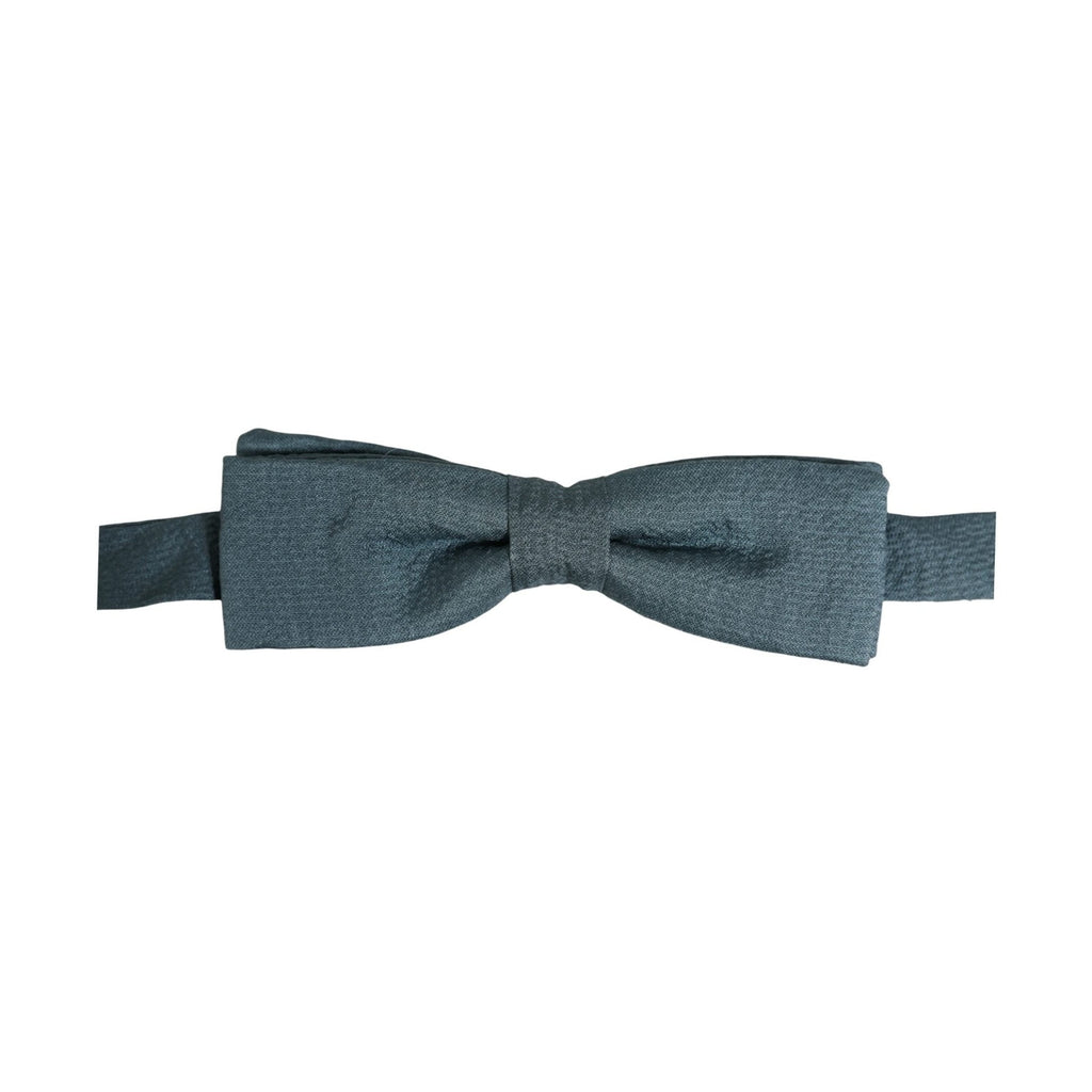 Dolce & Gabbana Men Steel Blue 100% Silk Adjustable Neck Papillon Bow Tie