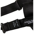 Dolce & Gabbana Men Black 100% Silk Adjustable Neck Papillon Bow Tie