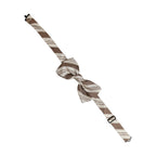 Dolce & Gabbana Men Brown Beige Stripes Adjustable Neck Papillon Bow Tie