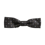 Dolce & Gabbana Men Dark Gray Geometric Adjustable Bow Tie