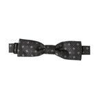 Dolce & Gabbana Men Dark Gray Geometric Adjustable Bow Tie