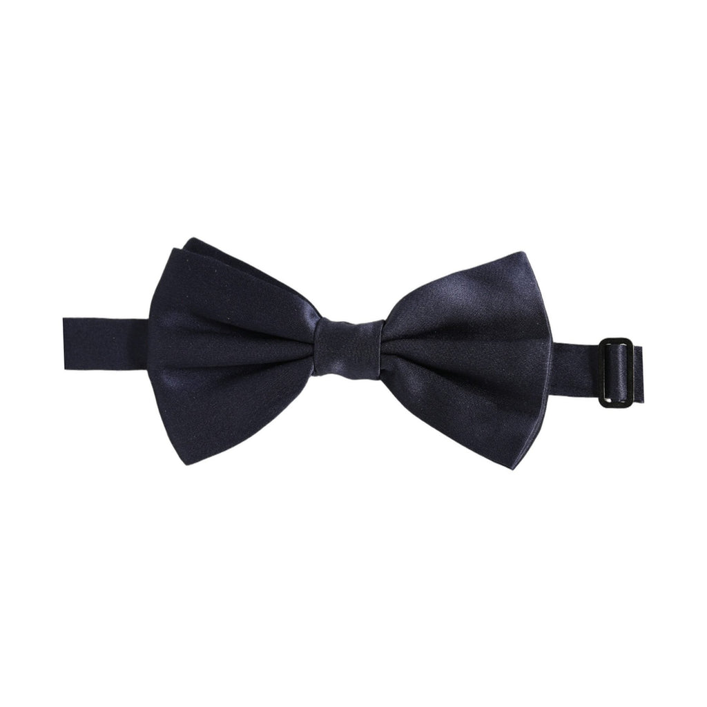 Dolce & Gabbana Dark Blue 100% Silk Adjustable Neck Papillon Bow Tie