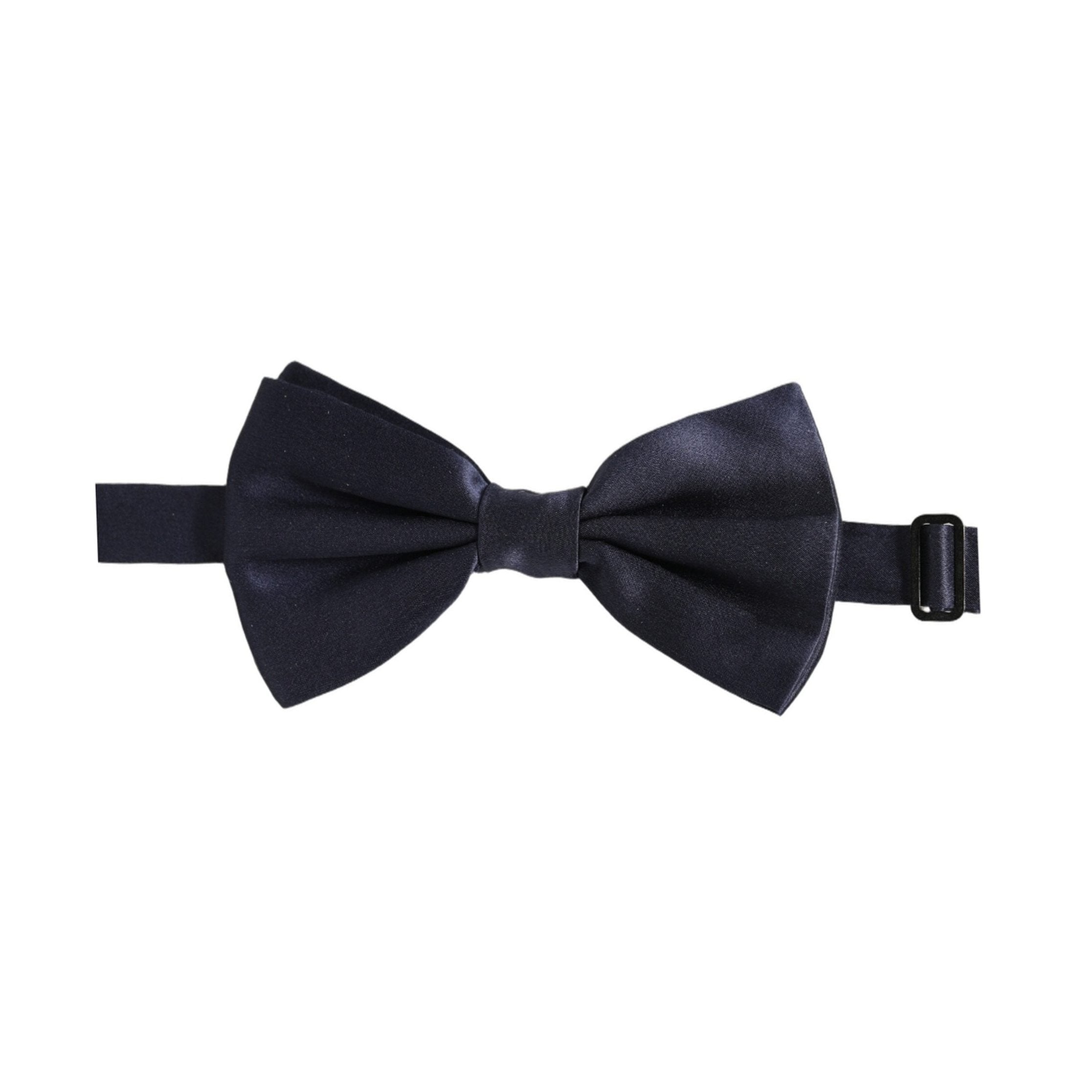 Dolce & Gabbana Dark Blue 100% Silk Adjustable Neck Papillon Bow Tie