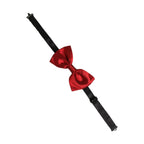 Dolce & Gabbana Men Black Red Silk Adjustable Neck Papillon Bow Tie