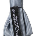 Dolce & Gabbana Men Light Blue Silk Adjustable Neck Papillon Bow Tie