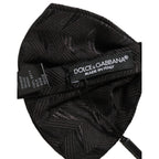 Dolce & Gabbana Men Black Patterned Adjustable Neck Papillon Bow Tie