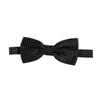 Dolce & Gabbana Men Black White PolkaDot Adjustable Bow Tie