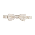 Dolce & Gabbana Men Off White 100% Silk Adjustable Neck Papillon Bow Tie